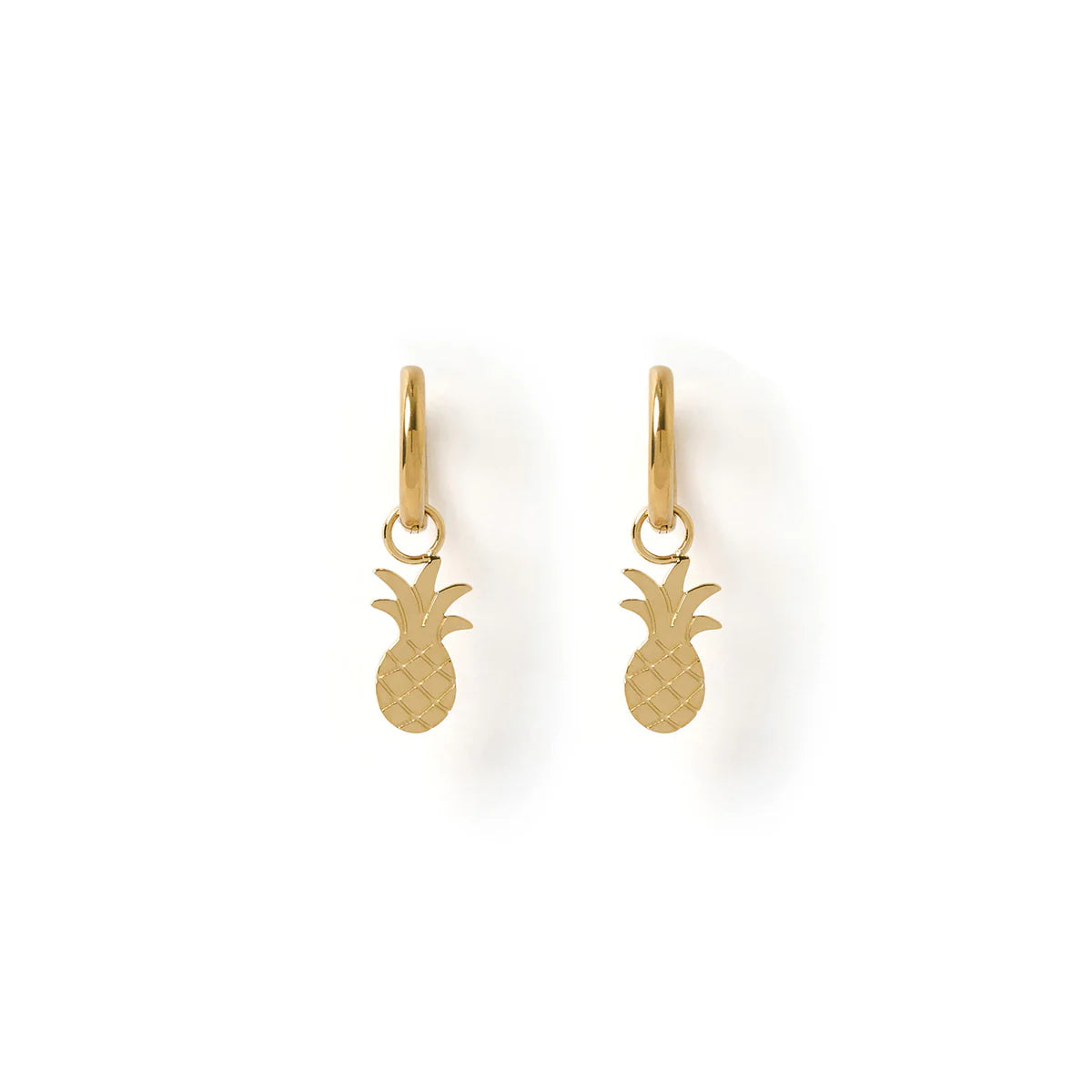 Pineapple - Ananas Gold Earrings