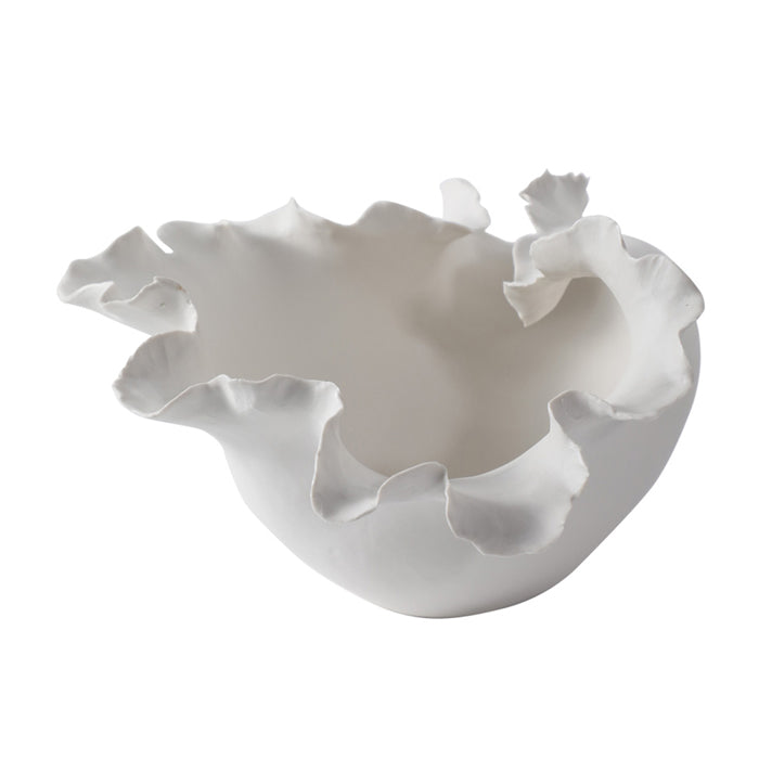 White Ceramic Wave Bowl