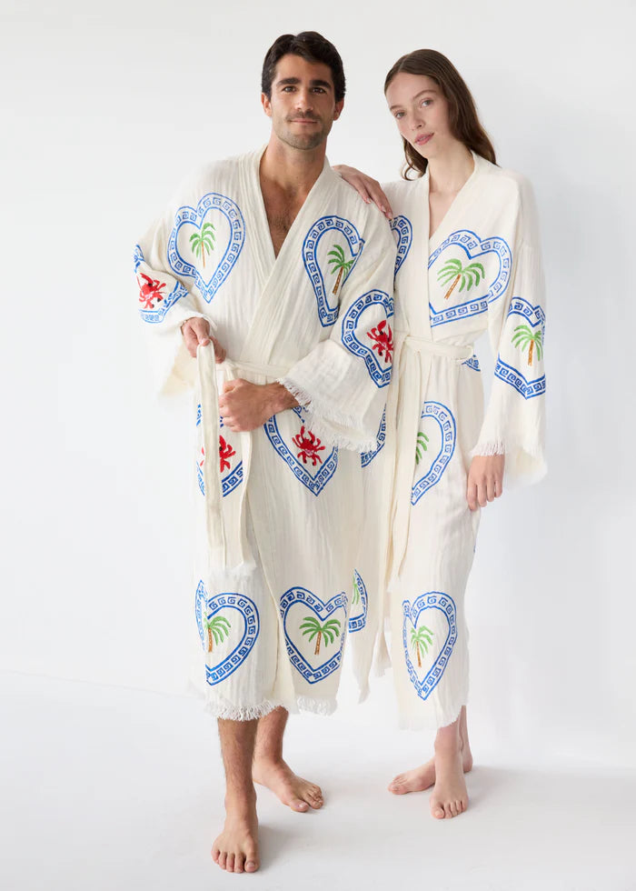 Cie Cie Natural Long Robe - Palm