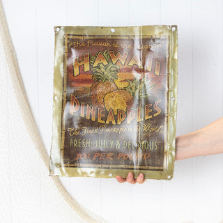 Hawaii Pineapples Metal Print