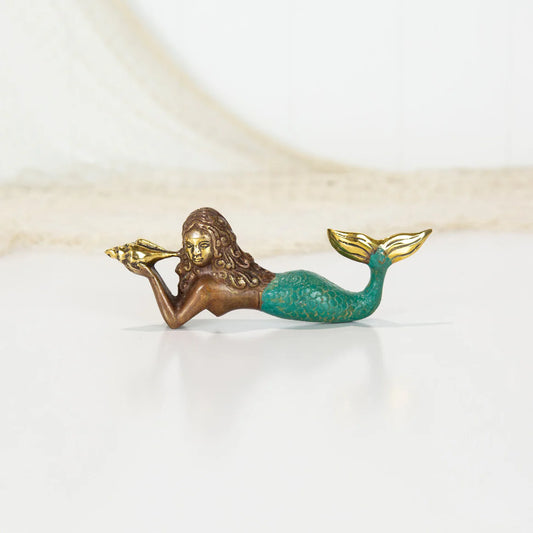 Brass Mermaid with Shell