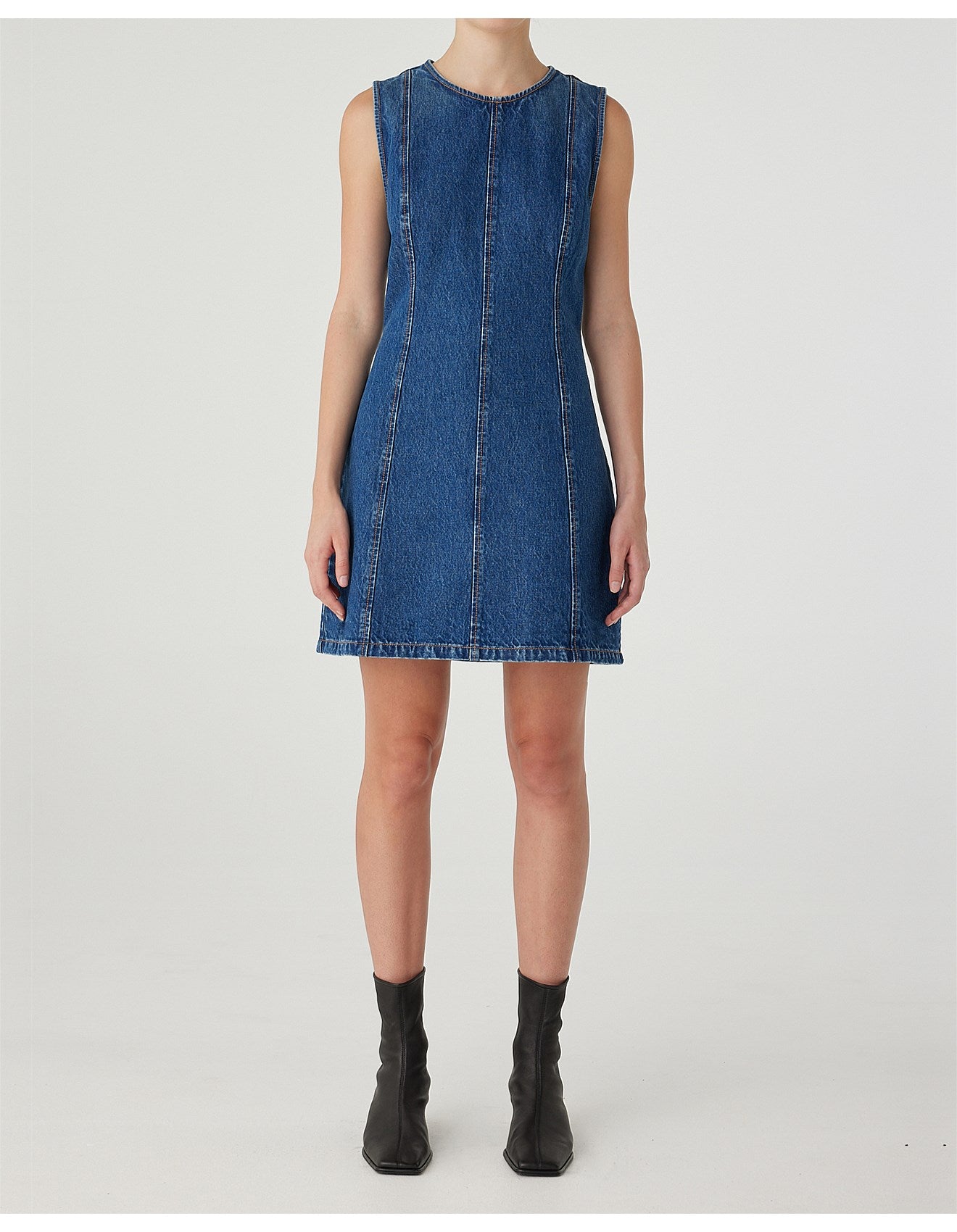 Lucy Dress - Bright Worn Denim