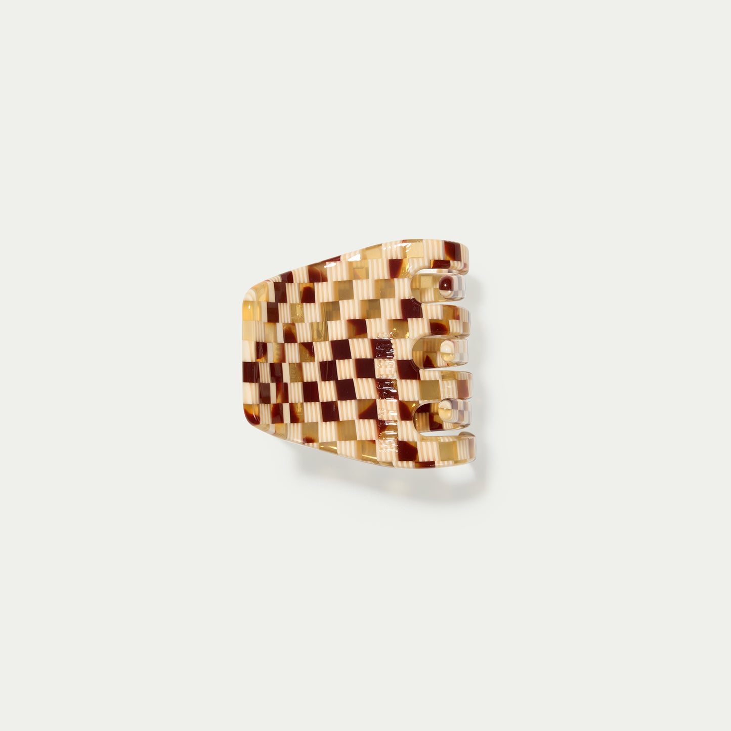 Petite Ginger Checkers Hair Clip