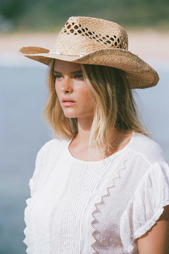 SEASHELLS COWBOY HAT
