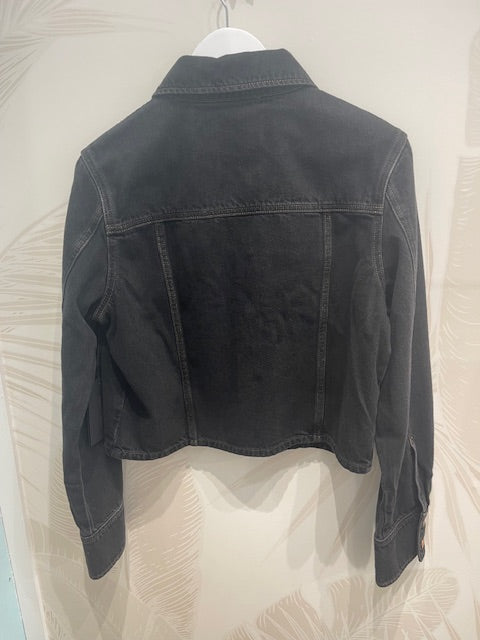 Vivien Denim Jacket - Black Worn