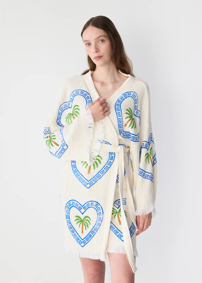 Cie Cie Natural Midi Robe - Palm