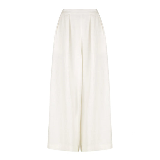 Gia Wide Leg Linen Pant (Vintage White)