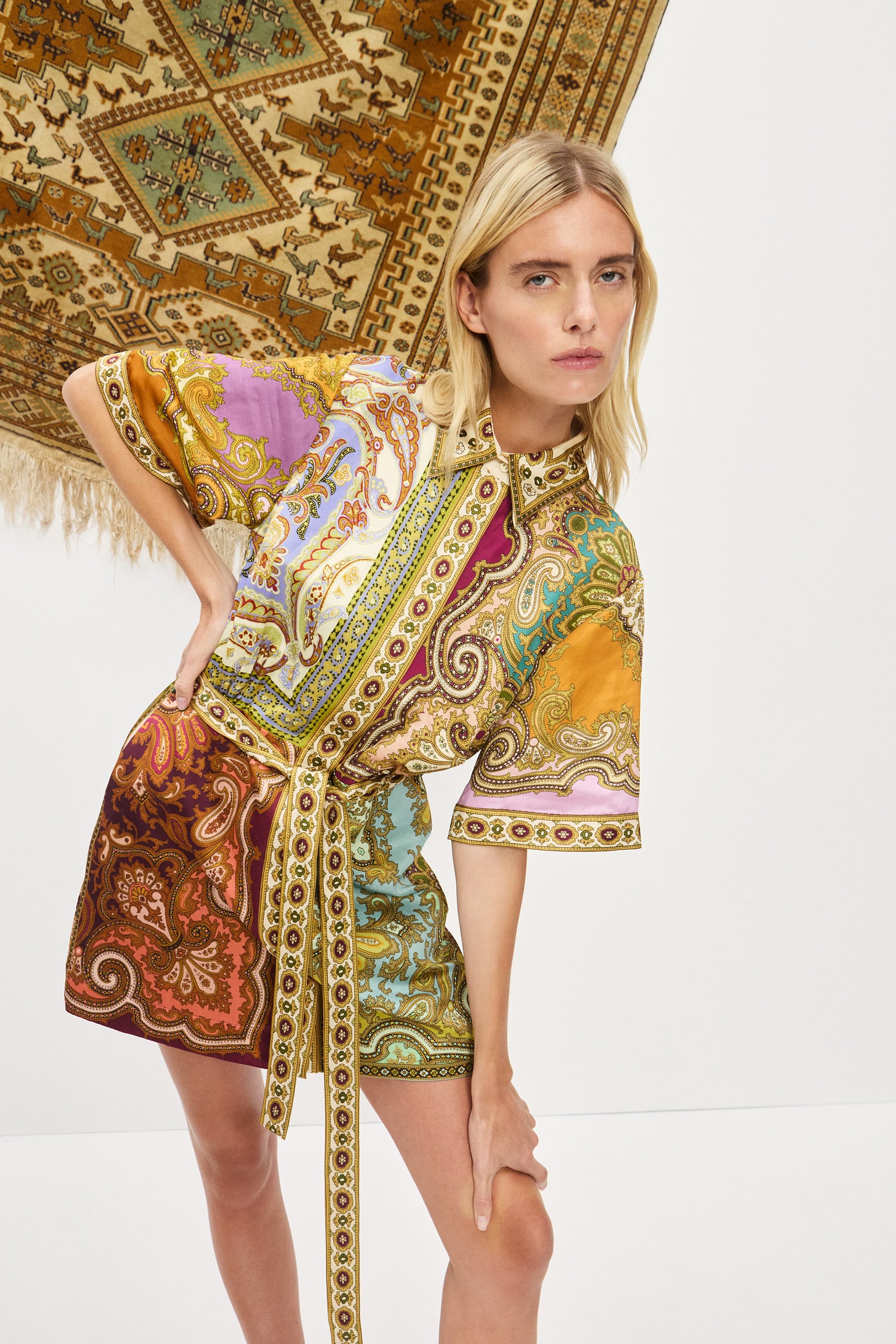 Clemenza Spliced Mini Dress