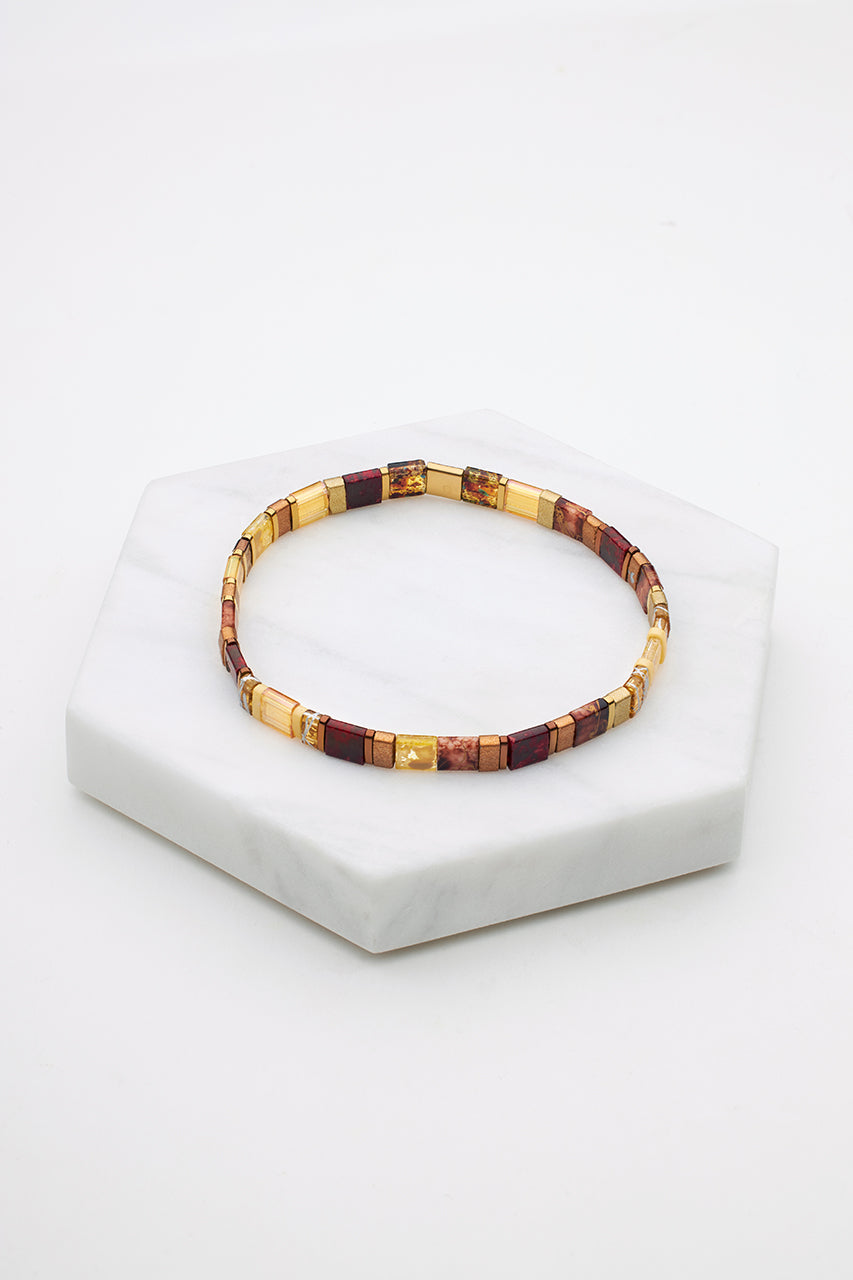 Tile Bracelet - Burnt Amber