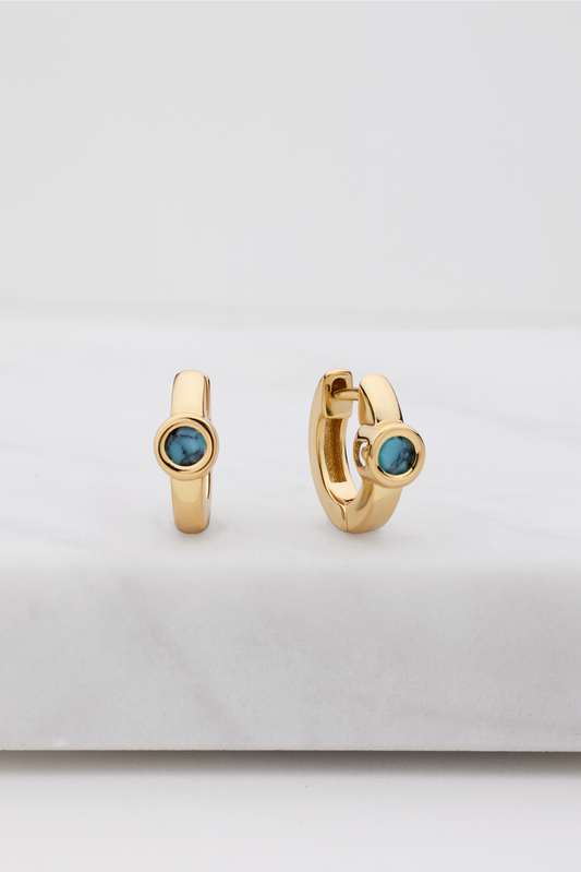 Luna Huggie (Gold/Turquoise)