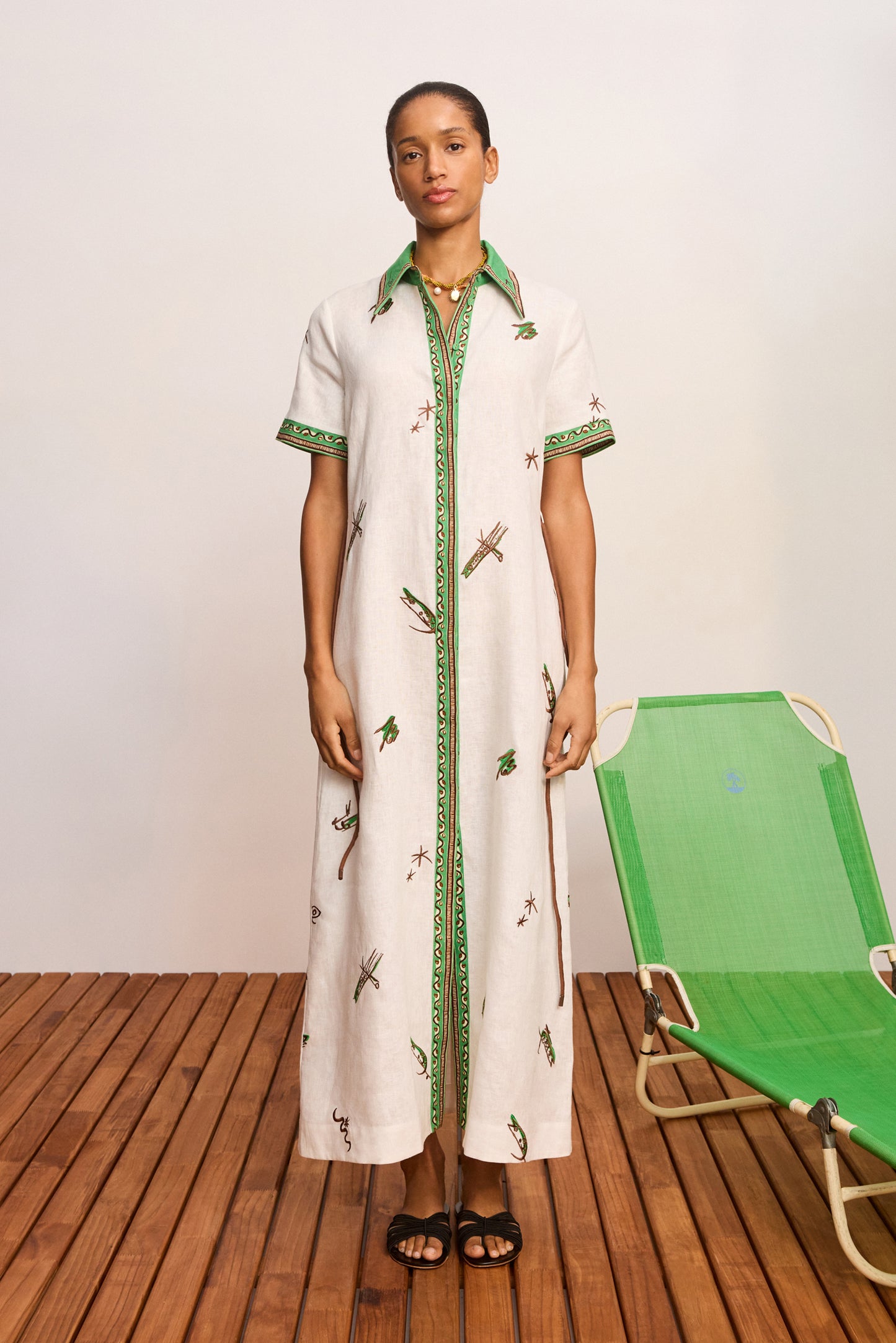 Wanda Embroidered Shirtdress