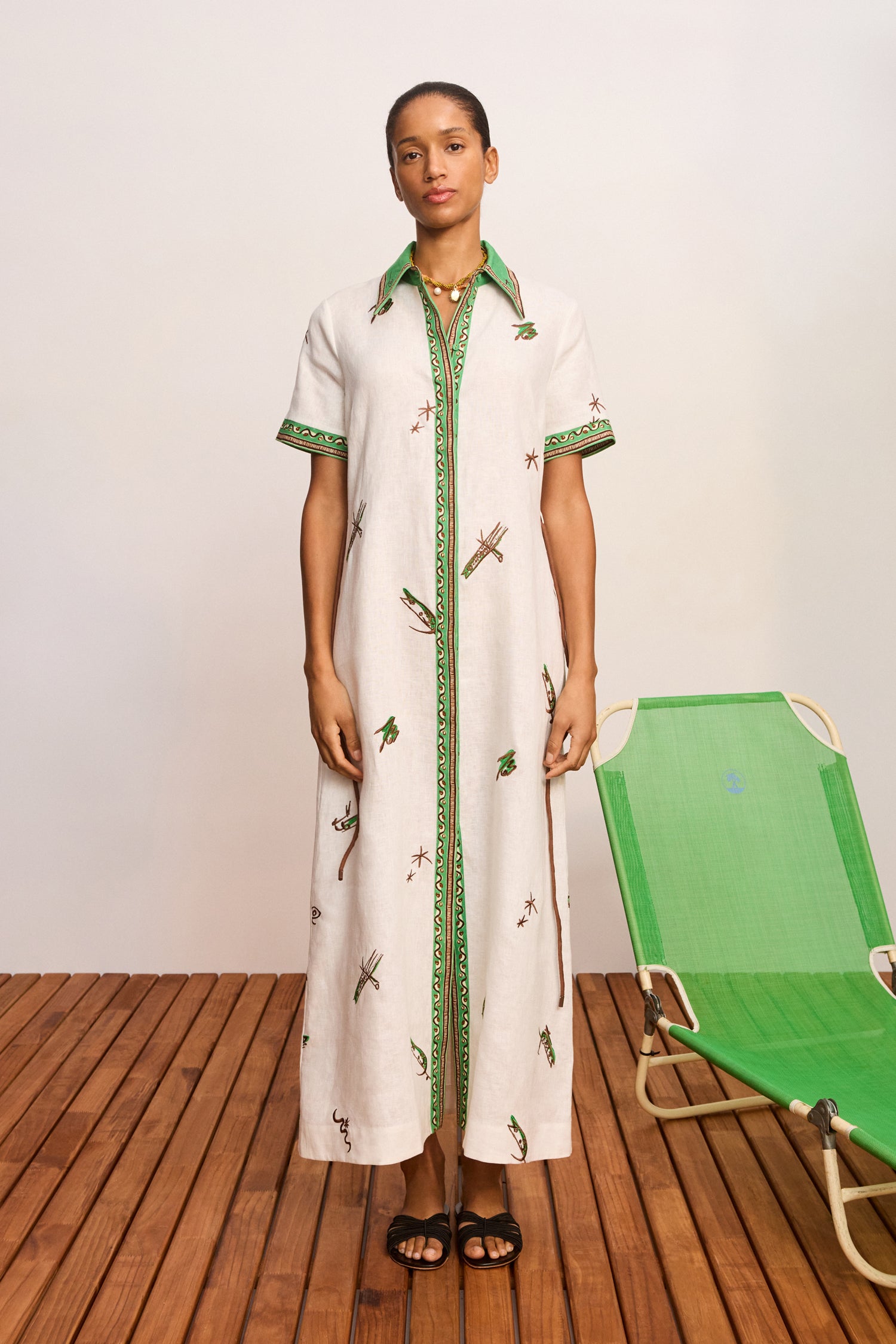 Wanda Embroidered Shirtdress