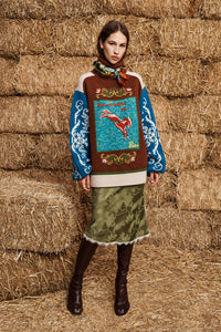 Lasso Patchwork Knit Sweater