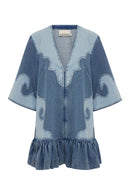 Jesse Denim Applique Mini Dress