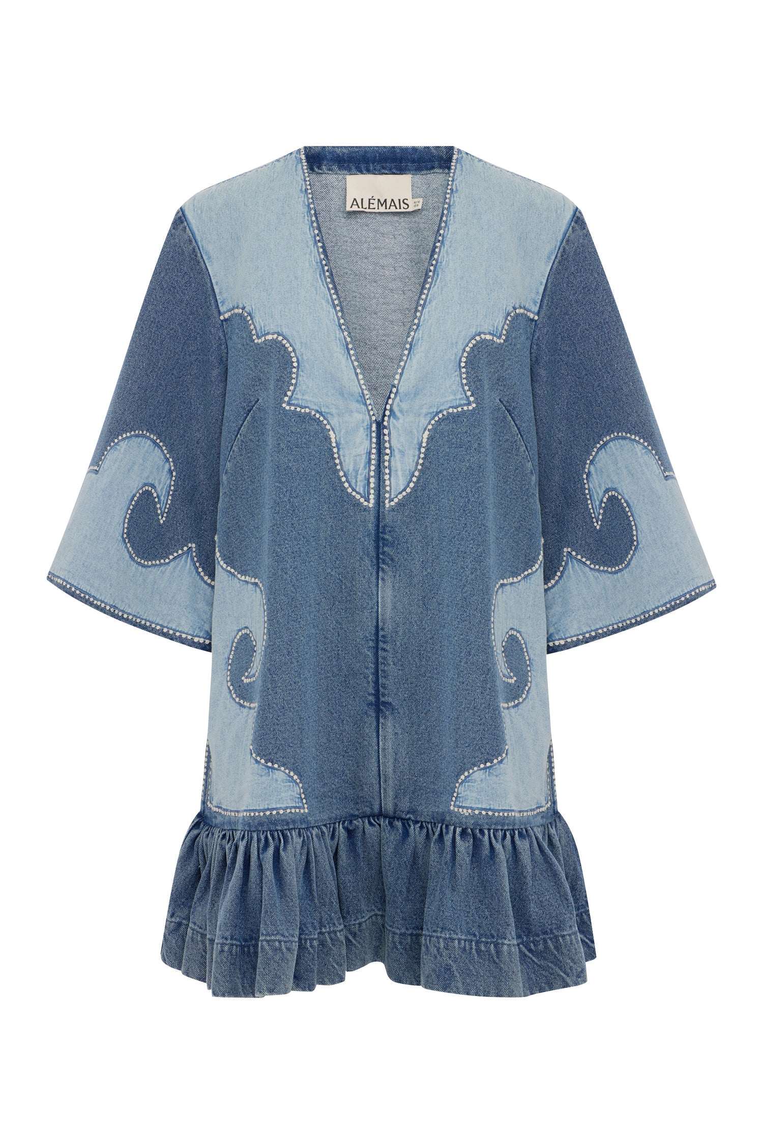 Jesse Denim Applique Mini Dress