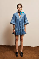 Jesse Denim Applique Mini Dress