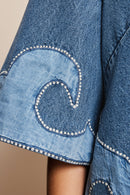 Jesse Denim Applique Mini Dress
