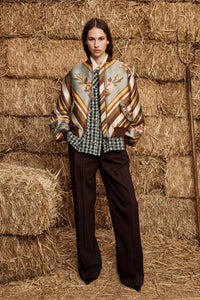 La Rosa Jacquard Bomber Jacket