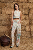 Andie Denim Halter Top