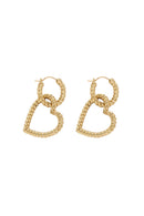 Django Rope Heart Hoop Earrings