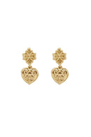 Django Filigree Heart Drop Earrings