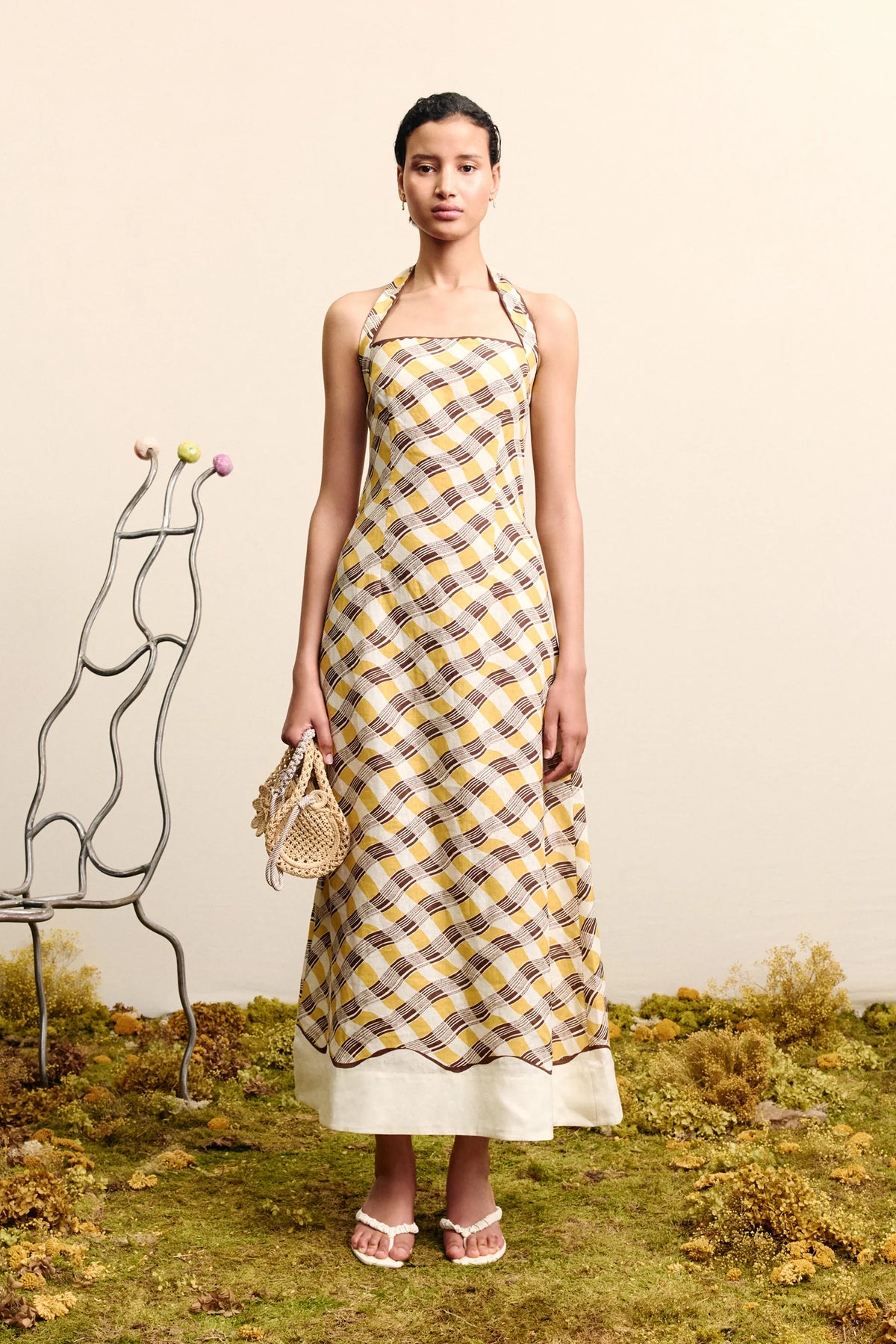 Basilia Halter Midi Dress