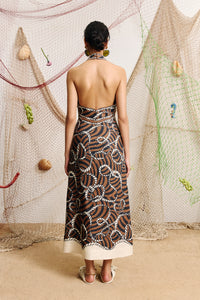 Sail Halter Midi Dress