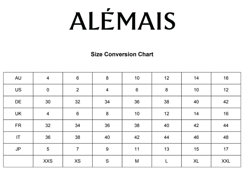 Size Guide for Otis Shirtdress