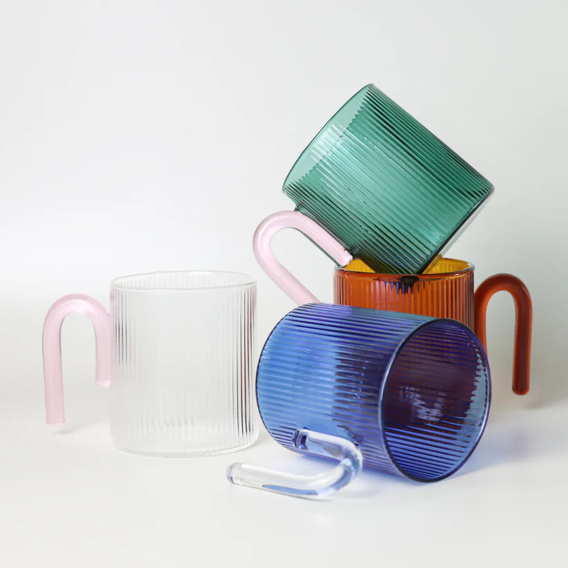 Archer Ribbed Glass Cup