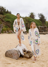 Cie Cie Natural Long Robe - Palm
