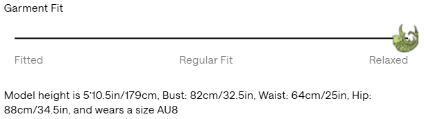 Size Guide for Contessa Heart Tee