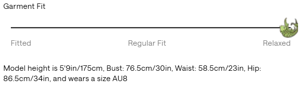 Size Guide for Court Tee