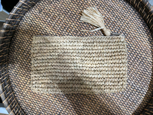 Raffia Clutch purse