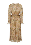 Damask Button Through Gown