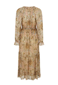 Damask Button Through Gown