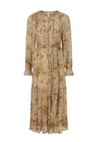 Damask Button Through Gown