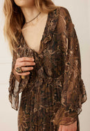 Damask Tunic Mini Dress
