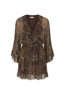 Damask Tunic Mini Dress