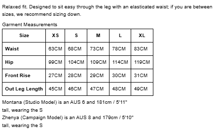 Size Guide for Gabe Lounge Pants