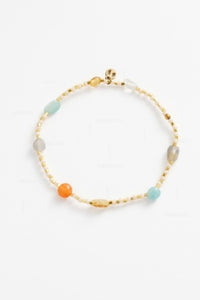 Harriette Bracelet - Aqua/Coral