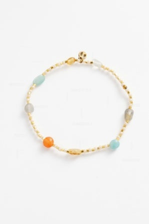 Harriette Bracelet - Aqua/Coral