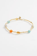 Harriette Bracelet - Aqua/Coral