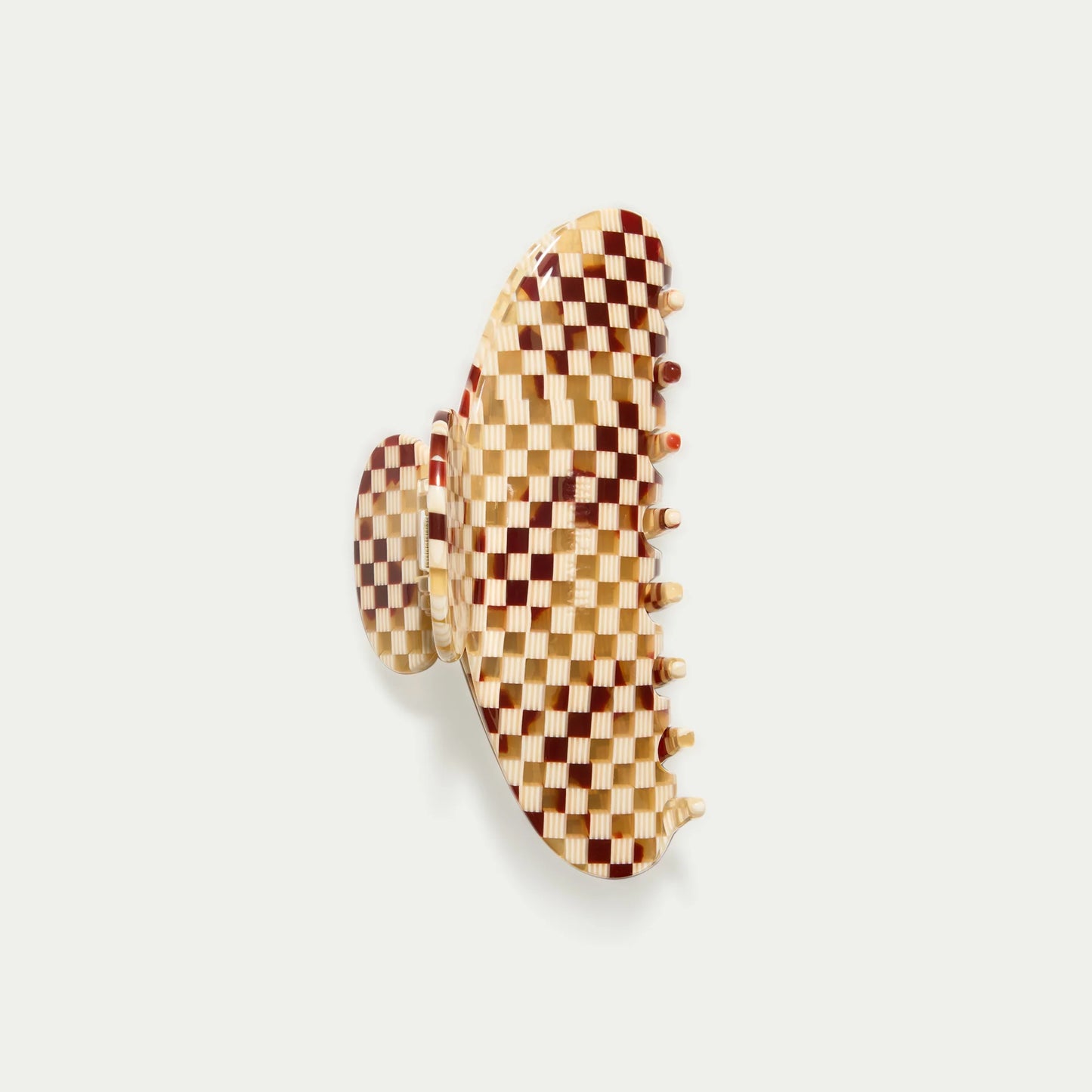 Ginger Checkers Claw Clip
