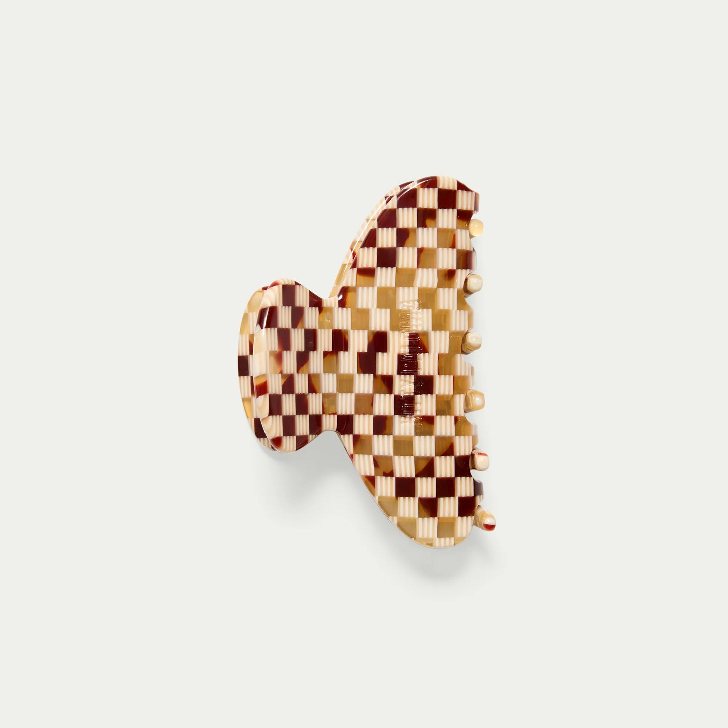 Ginger Checkers Claw Clip