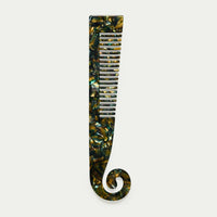 Swirl Comb - Green Tortoise Shell
