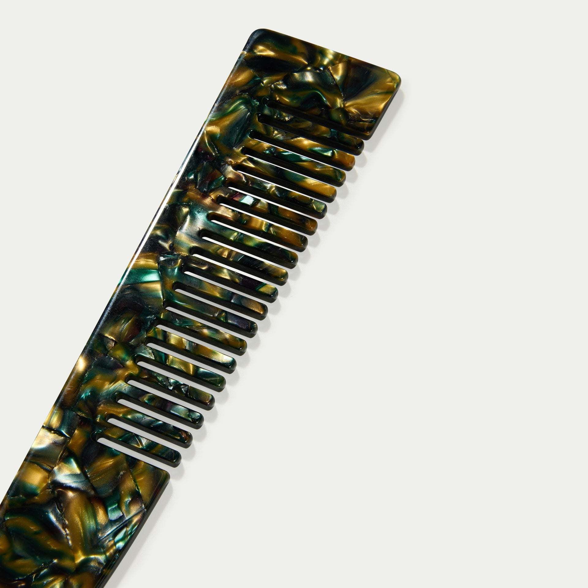 Swirl Comb - Green Tortoise Shell