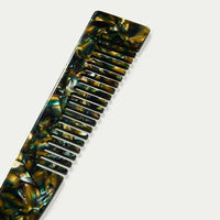 Swirl Comb - Green Tortoise Shell