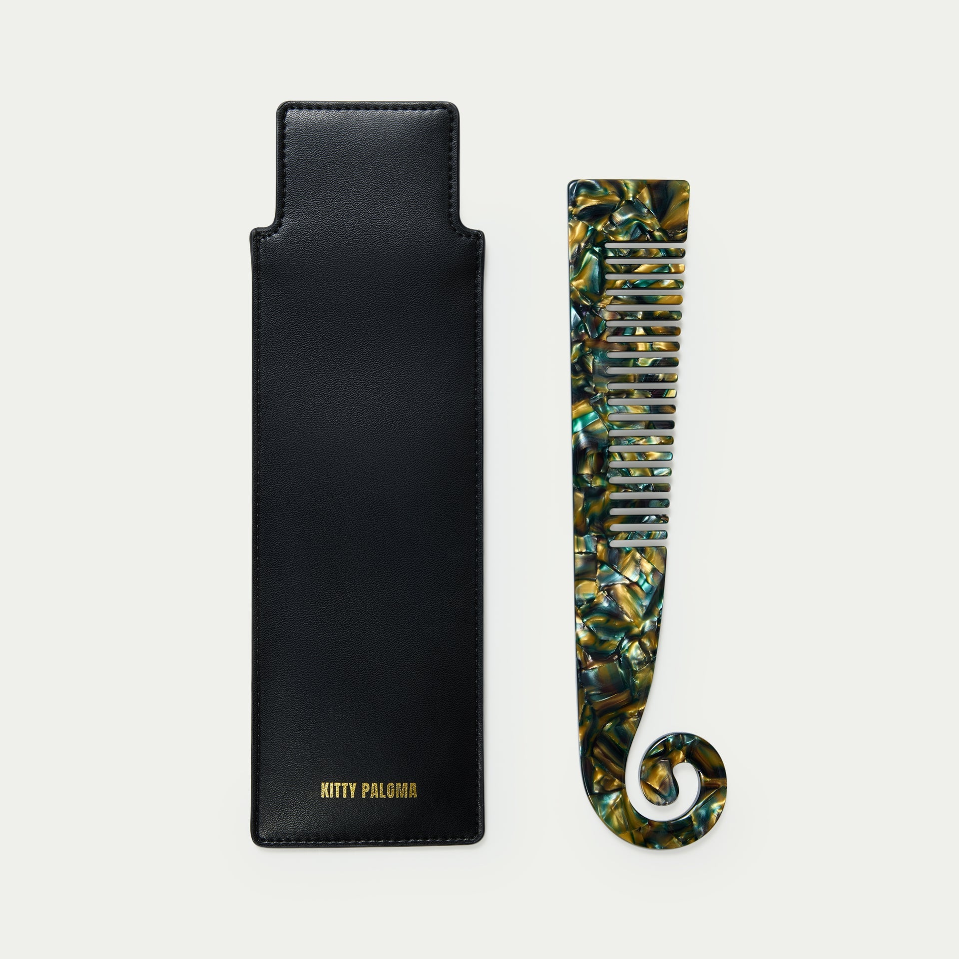 Swirl Comb - Green Tortoise Shell