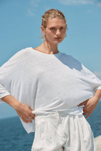 LINEN TEE - WHITE