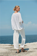 LINEN TEE - WHITE